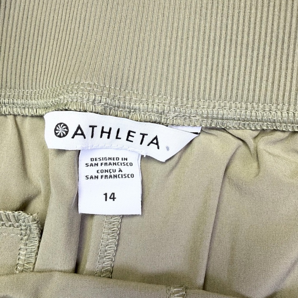 NEW Athleta Brooklyn Mid Rise Ankle Pant Womens 14 Olive Branch - Picture 7 of 12